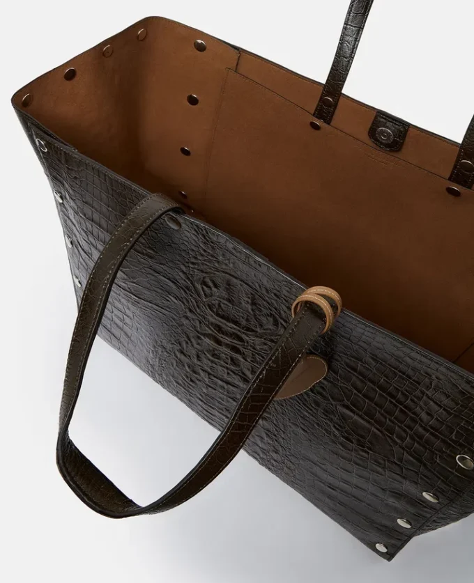 Grand sac fourre-tout Stella Studs à motif croco Grand sac fourre-tout Stella Studs à motif croco