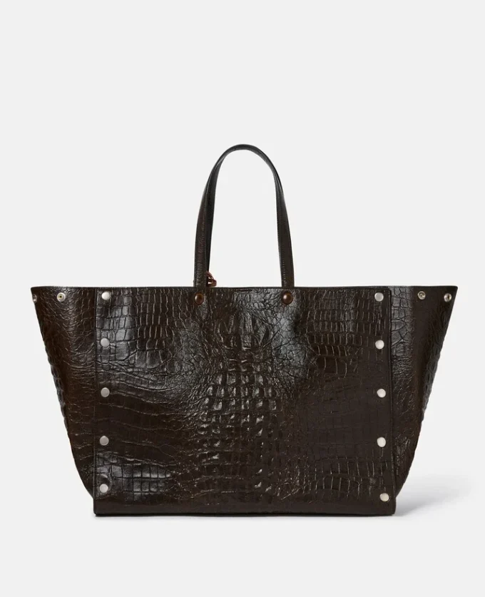 Grand sac fourre-tout Stella Studs à motif croco Grand sac fourre-tout Stella Studs à motif croco