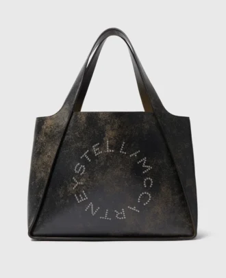 Grand sac fourre-tout vieilli avec logo
