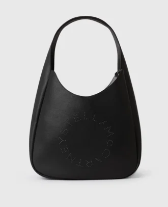 Grand sac hobo à clous et logo