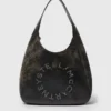 Grand sac hobo souple vieilli avec logo Grand sac hobo souple vieilli avec logo