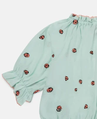 Haut à manches courtes et bordures plissées Ladybird