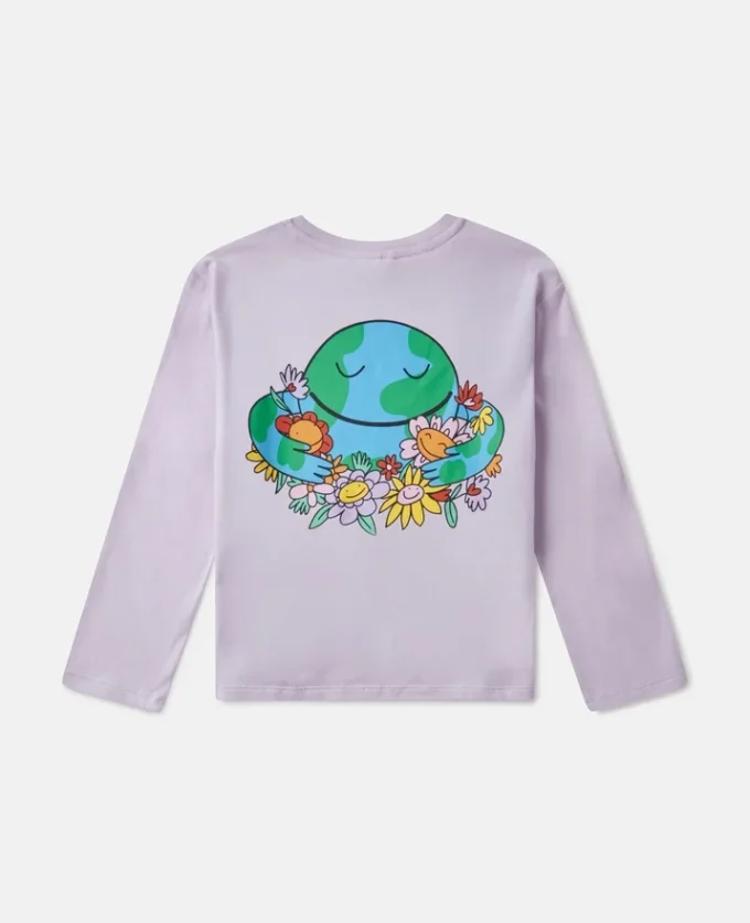 Haut à manches longues graphique Earth Friends