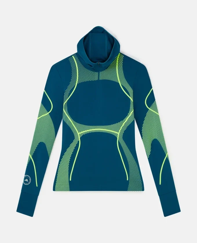 Haut mi-couche à manches longues et capuche TruePace pour le running Haut mi-couche à manches longues et capuche TruePace pour le running