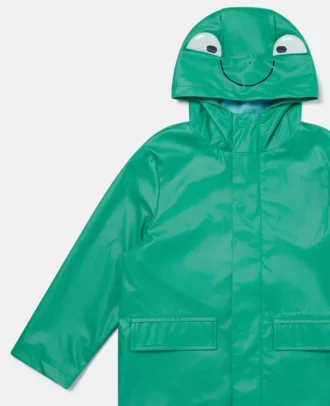 Imperméable à capuche avec imprimé graphique Frog