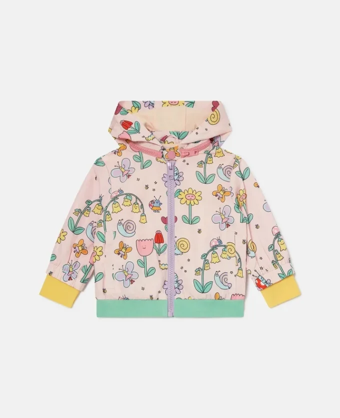 Imperméable à capuche à imprimé floral Imperméable à capuche à imprimé floral