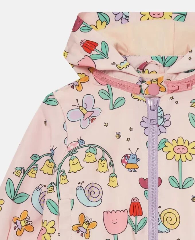 Imperméable à capuche à imprimé floral Imperméable à capuche à imprimé floral