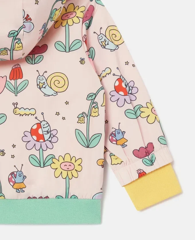 Imperméable à capuche à imprimé floral Imperméable à capuche à imprimé floral