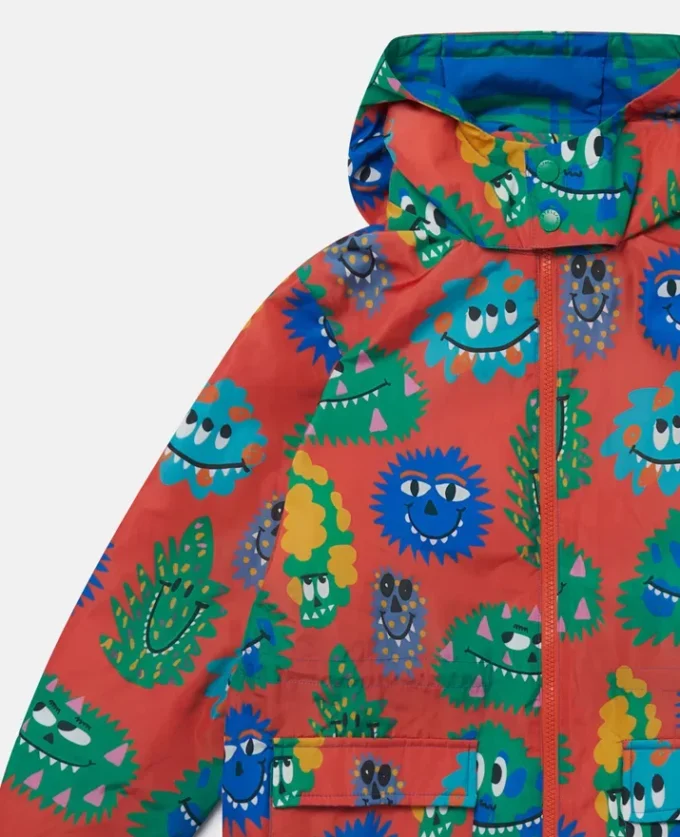 Imperméable à capuche imprimé tête de monstre Imperméable à capuche imprimé tête de monstre