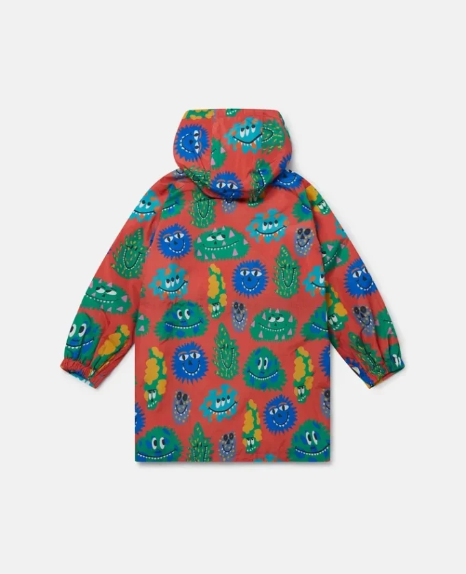 Imperméable à capuche imprimé tête de monstre Imperméable à capuche imprimé tête de monstre
