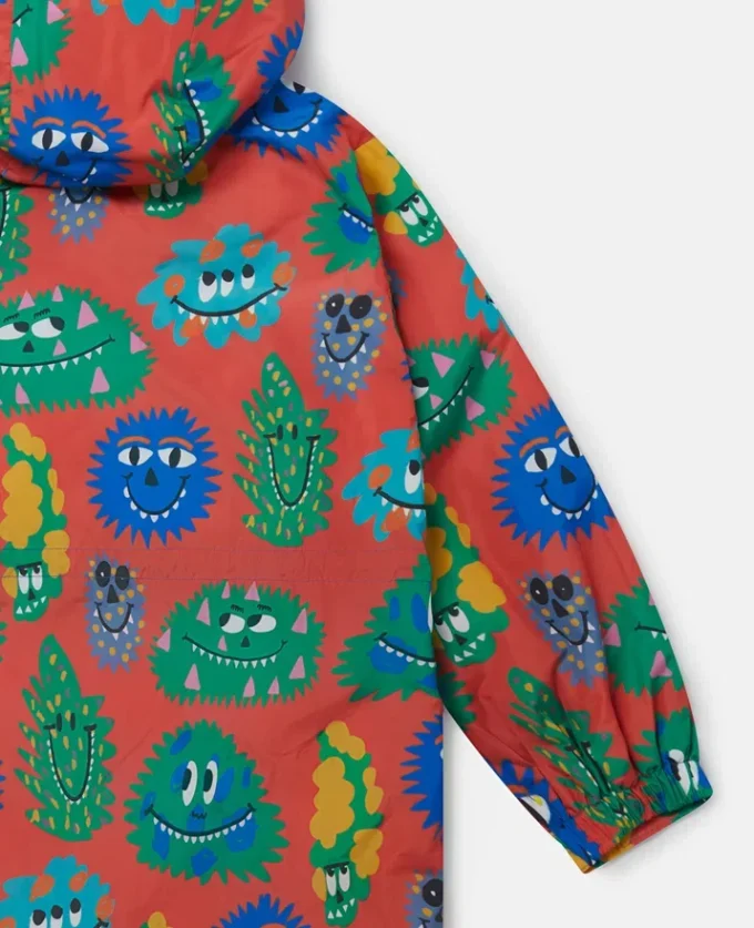 Imperméable à capuche imprimé tête de monstre Imperméable à capuche imprimé tête de monstre
