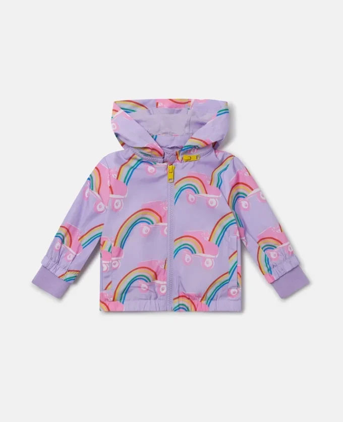 Imperméable à imprimé arc-en-ciel et rollers Imperméable à imprimé arc-en-ciel et rollers