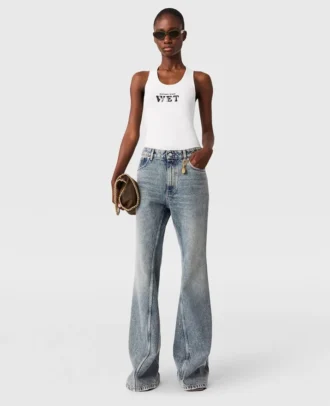Jean bootcut délavé vintage