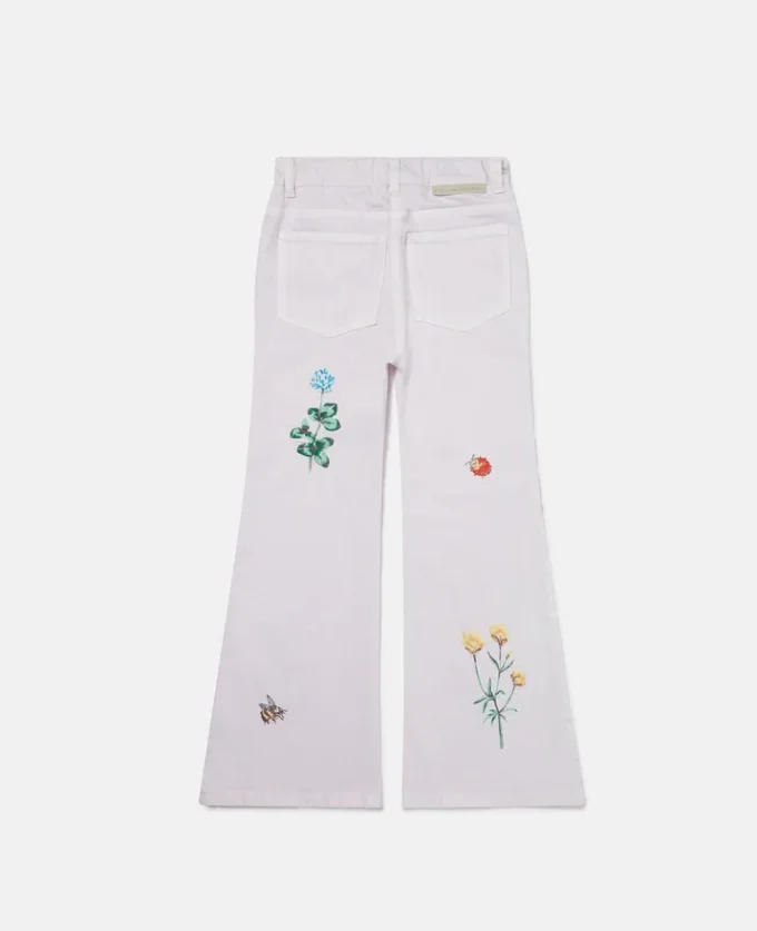 Jean brodé de fleurs Jean brodé de fleurs