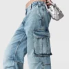 Jean cargo délavé vintage Jean cargo délavé vintage