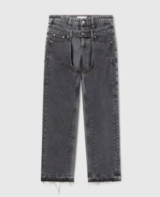 Jean à double ceinture