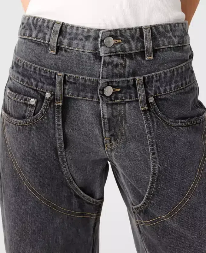 Jean à double ceinture Jean à double ceinture