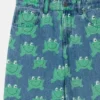 Jean droit imprimé grenouilles Jean droit imprimé grenouilles