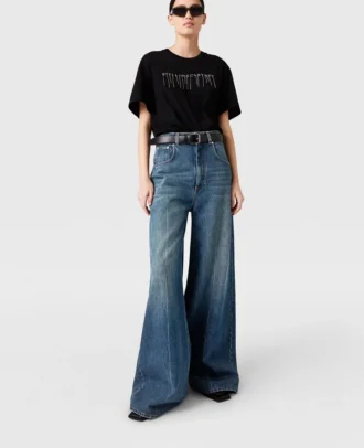Jean droit taille haute