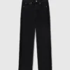 Jean droit taille haute en dentelle Jean droit taille haute en dentelle