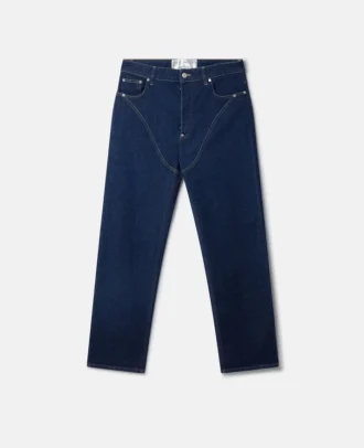Jean droit taille mi-haute brodé Platinum Dream
