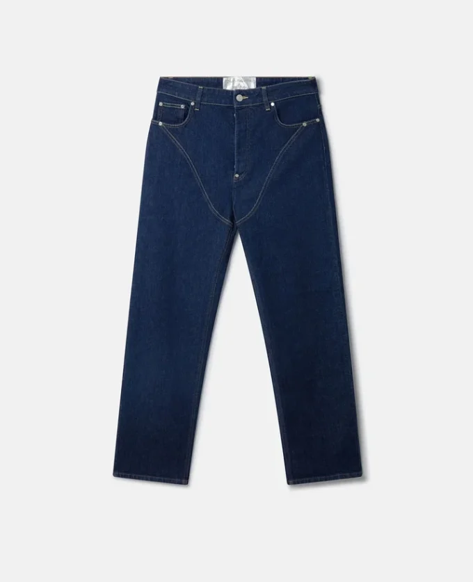 Jean droit taille mi-haute brodé Platinum Dream Jean droit taille mi-haute brodé Platinum Dream