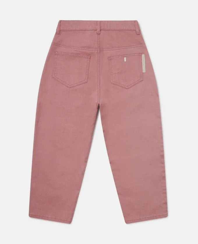 Jean en denim brodé de colombes