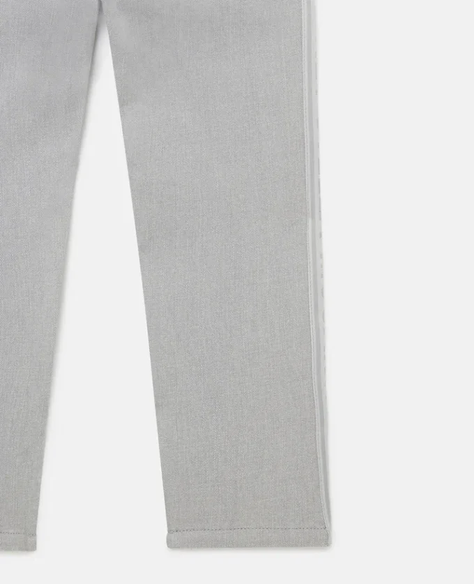 Jean en denim à empiècements griffés