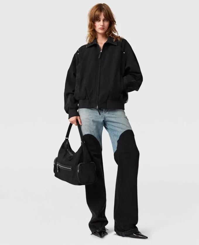 Veste en denim patchwork