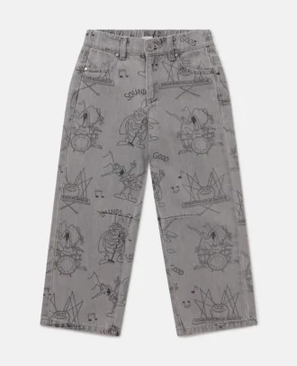 Jean en denim imprimé Bug Band
