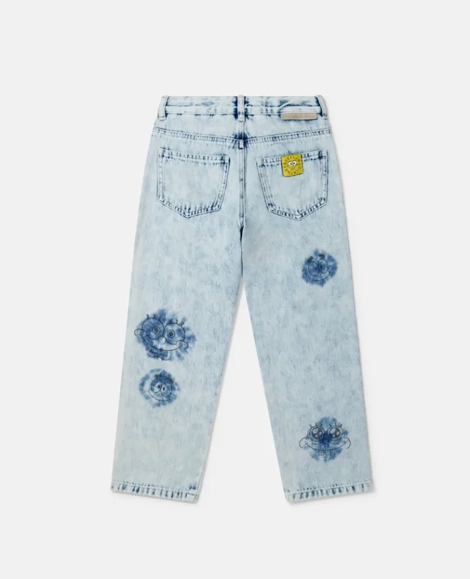 Jean en denim à motif Bob l&rsquo;éponge