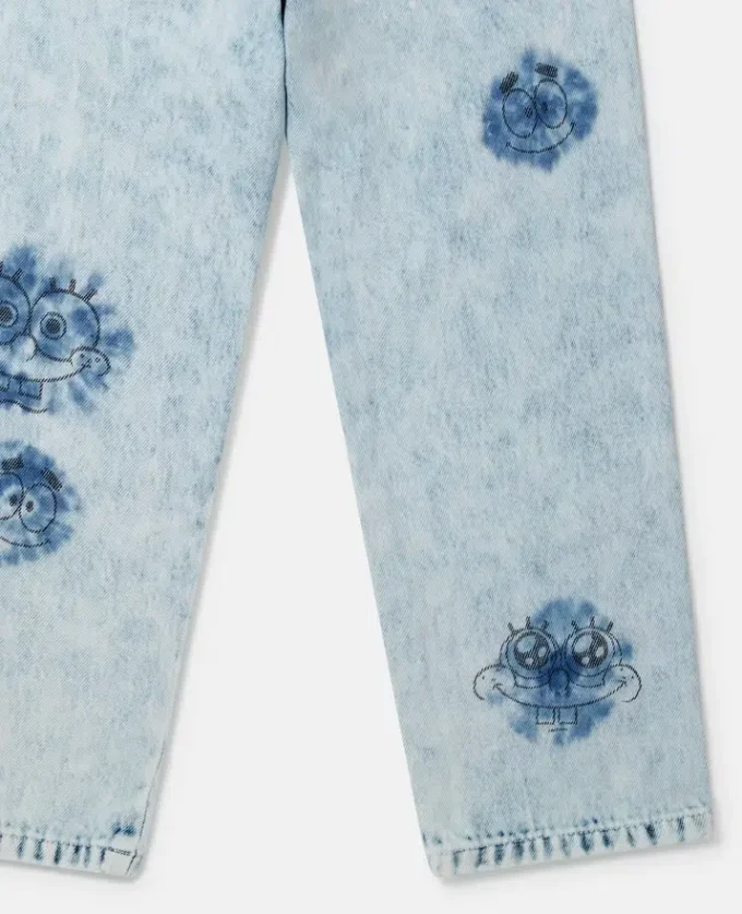 Jean en denim à motif Bob l&rsquo;éponge