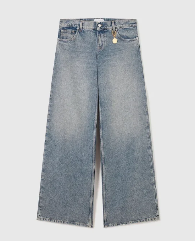 Jean à jambes larges délavé vintage Jean à jambes larges délavé vintage