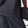 Jean à jambes larges et empiècements en satin Jean à jambes larges et empiècements en satin