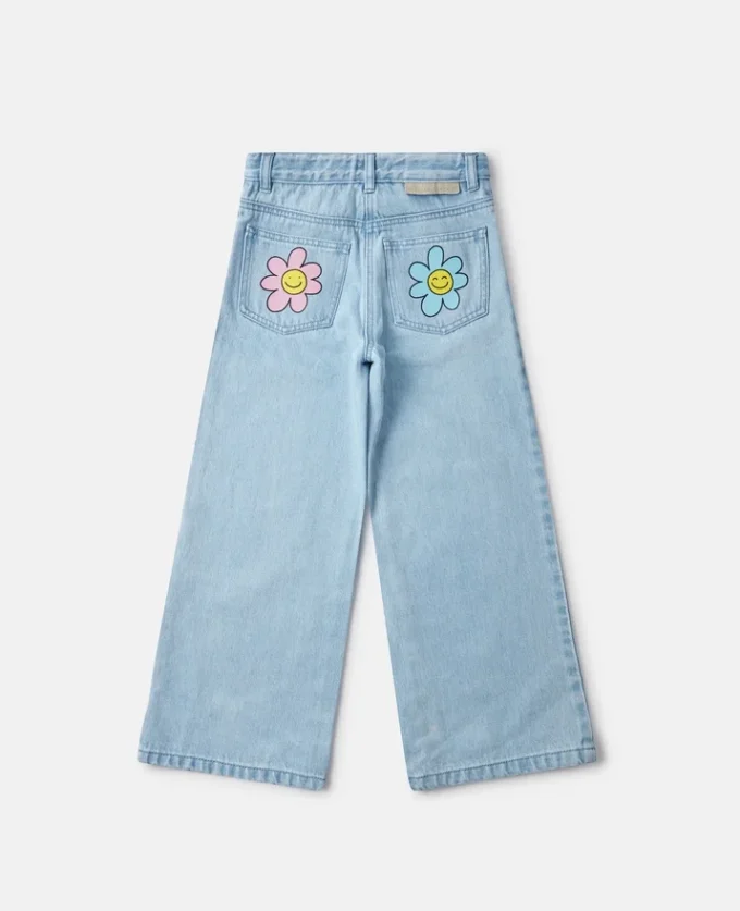 Jean taille moyenne à jambes larges Jean taille moyenne à jambes larges