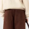 Jean taille moyenne à jambes larges
