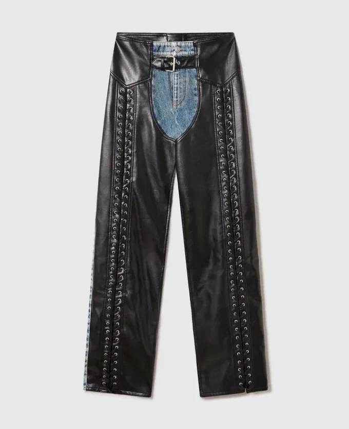 Jean vegan à lacets