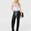 Jean vegan à lacets