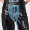 Jean vegan à lacets