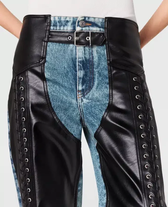Jean vegan à lacets