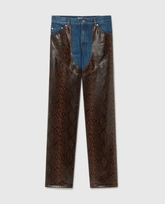 Jeans en denim à empiècements serpent Jeans en denim à empiècements serpent