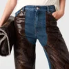 Jeans en denim à empiècements serpent Jeans en denim à empiècements serpent