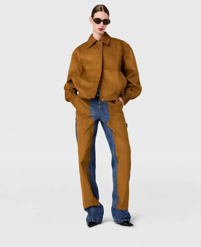 Blouson bomber à col carré Blouson bomber à col carré