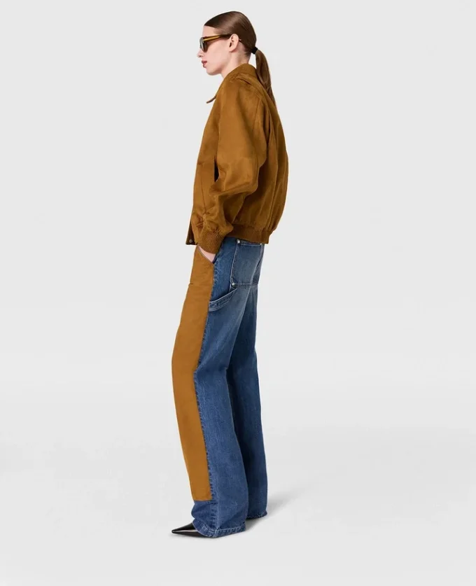 Blouson bomber à col carré Blouson bomber à col carré