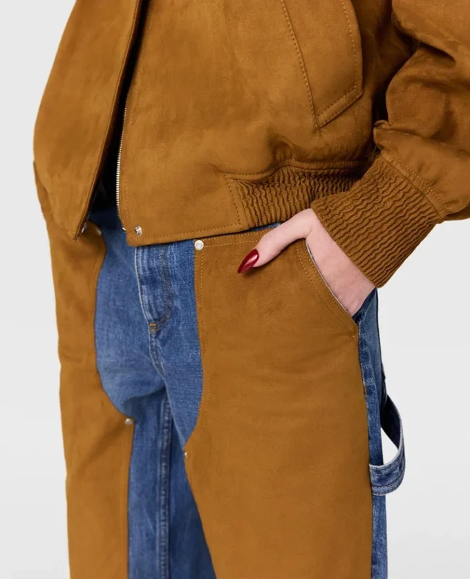 Blouson bomber à col carré Blouson bomber à col carré