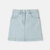 Jupe en denim avec logo médaillon Jupe en denim avec logo médaillon