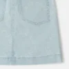 Jupe en denim avec logo médaillon Jupe en denim avec logo médaillon