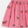 Jupe en tulle brodée de cerises