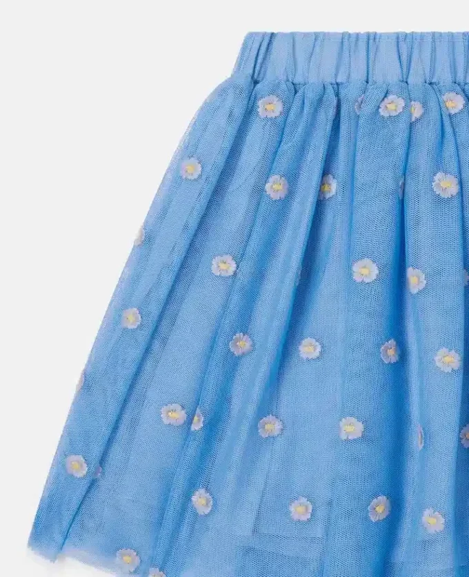 Jupe en tulle brodée de fleurs Jupe en tulle brodée de fleurs