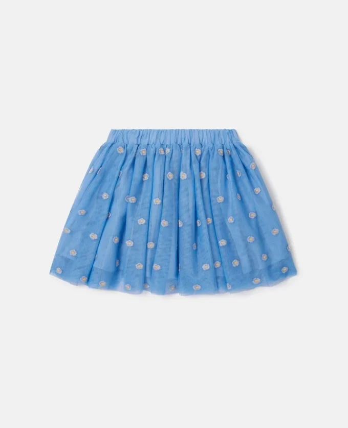 Jupe en tulle brodée de fleurs Jupe en tulle brodée de fleurs